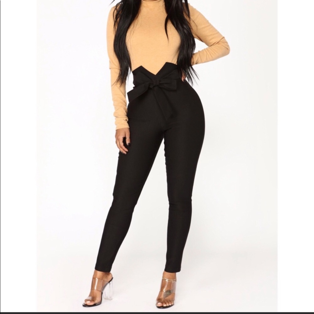 FASHION NOVA Black High Waist Skinny Leggings Pant